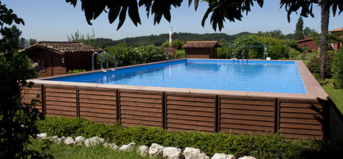 Colori e finiture della piscina fuori terra:oro